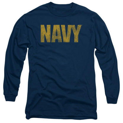 Navy Logo Mens Long Sleeve Shirt Navy