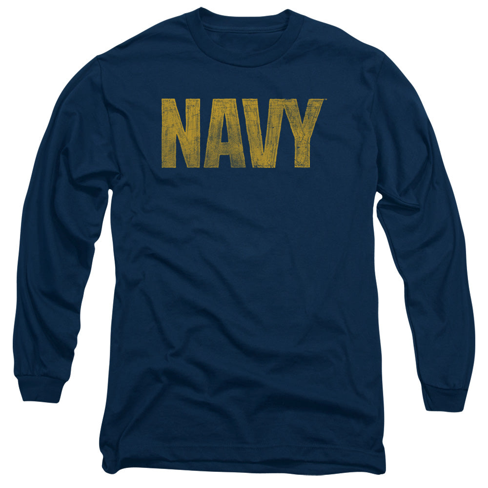 Navy Logo Mens Long Sleeve Shirt Navy