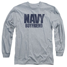 Load image into Gallery viewer, Navy Boyfriend Mens Long Sleeve Shirt Athletic Heather
