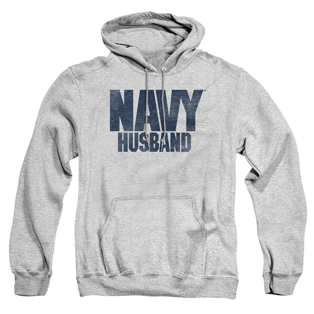 Navy Husband Mens Hoodie Athletic Heather