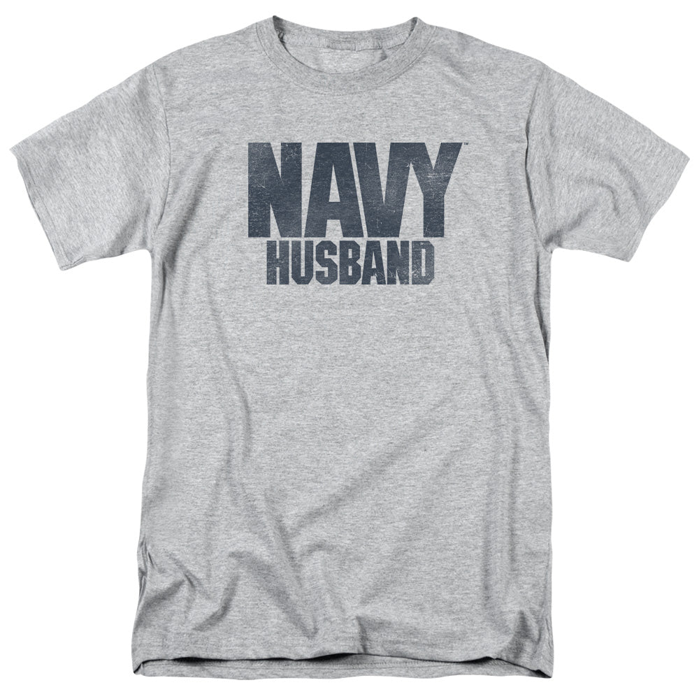 Navy Husband Mens T Shirt Athletic Heather