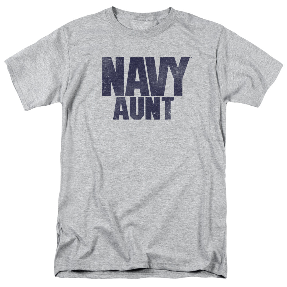 Navy Aunt Mens T Shirt Athletic Heather