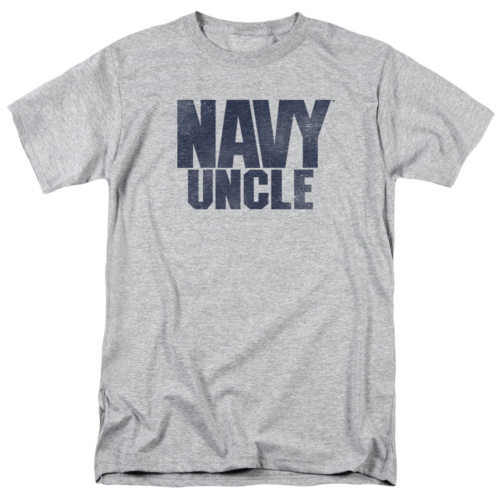 Navy Uncle Mens T Shirt Athletic Heather