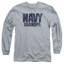 Load image into Gallery viewer, Navy Grandpa Mens Long Sleeve Shirt Athletic Heather
