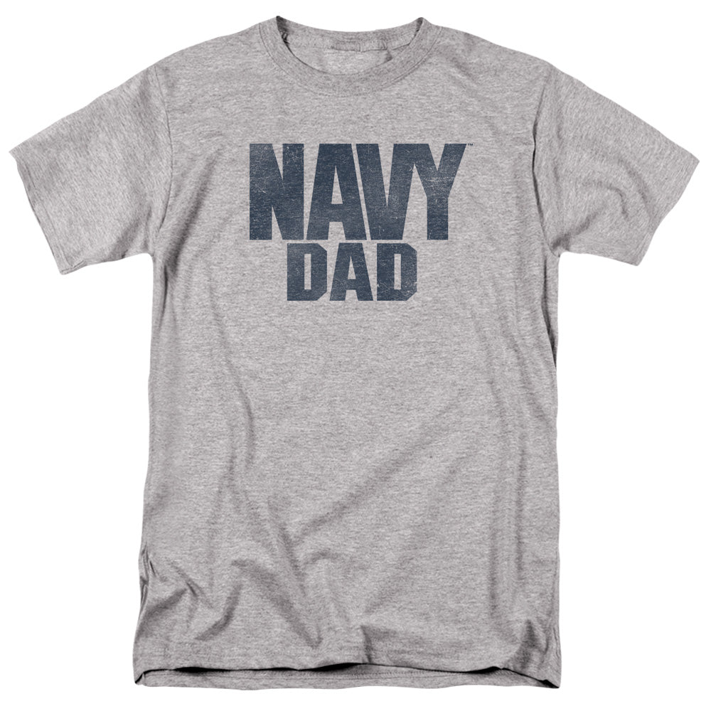 Navy Navy Dad Mens T Shirt Athletic Heather