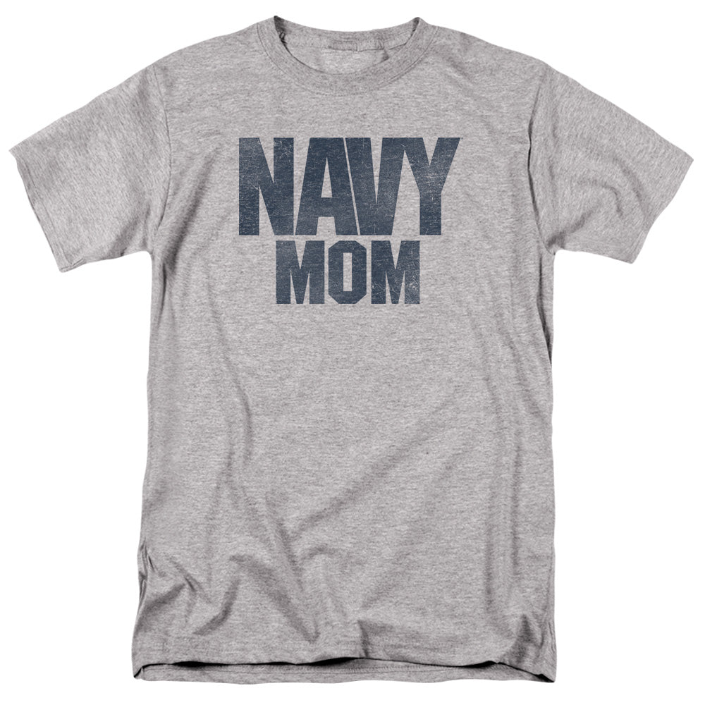 Navy Navy Mom Mens T Shirt Athletic Heather