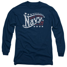 Load image into Gallery viewer, Navy Stars Mens Long Sleeve Shirt Navy
