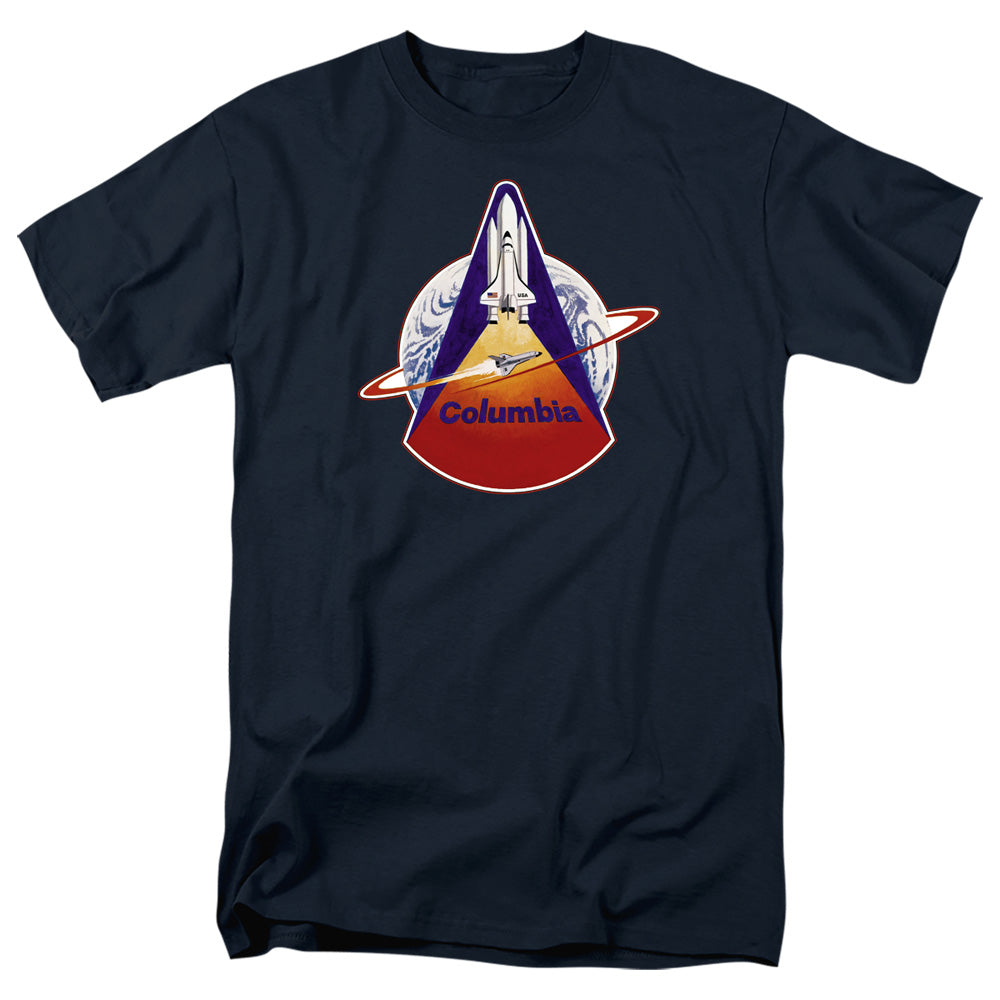 Nasa Sts 1 Mission Patch Mens T Shirt Navy