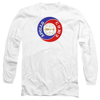 Nasa Apollo Soyuz Mens Long Sleeve Shirt White