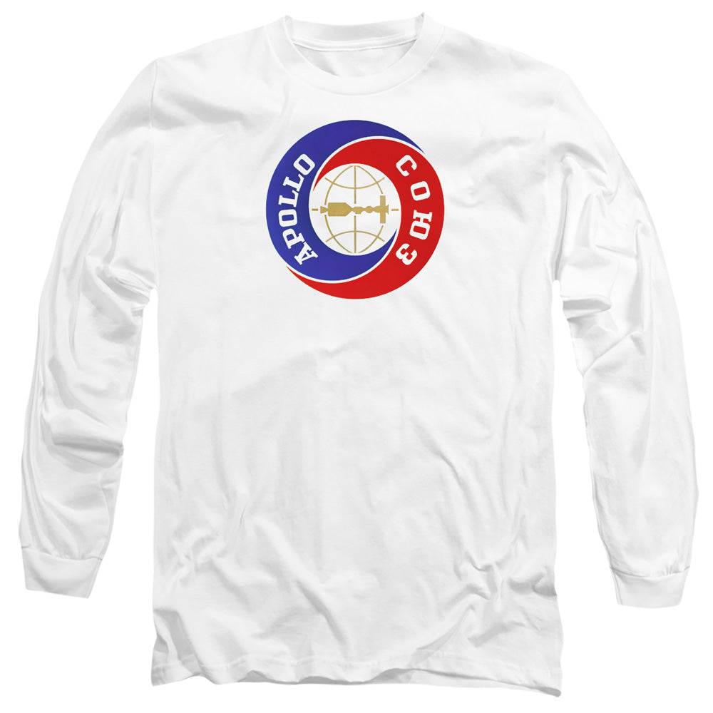 Nasa Apollo Soyuz Mens Long Sleeve Shirt White