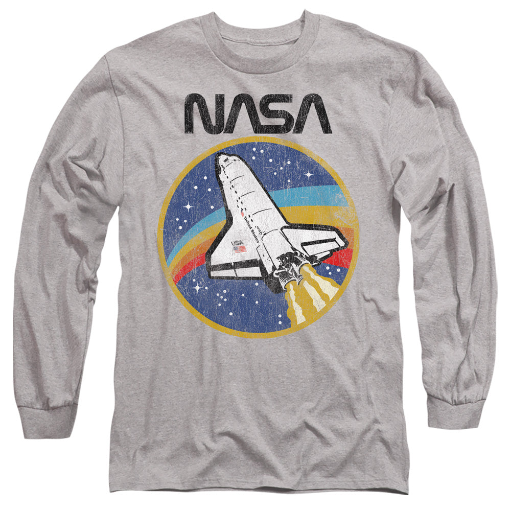 Nasa Shuttle Mens Long Sleeve Shirt Athletic Heather
