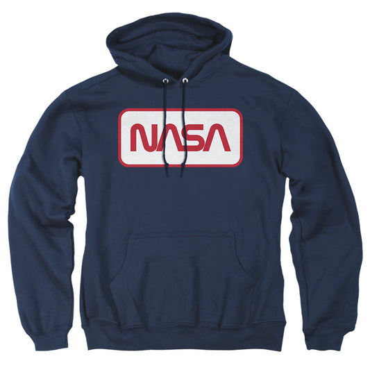 Nasa Rectangular Logo Mens Hoodie Navy