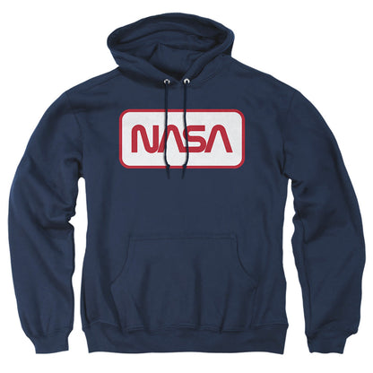 Nasa Rectangular Logo Mens Hoodie Navy