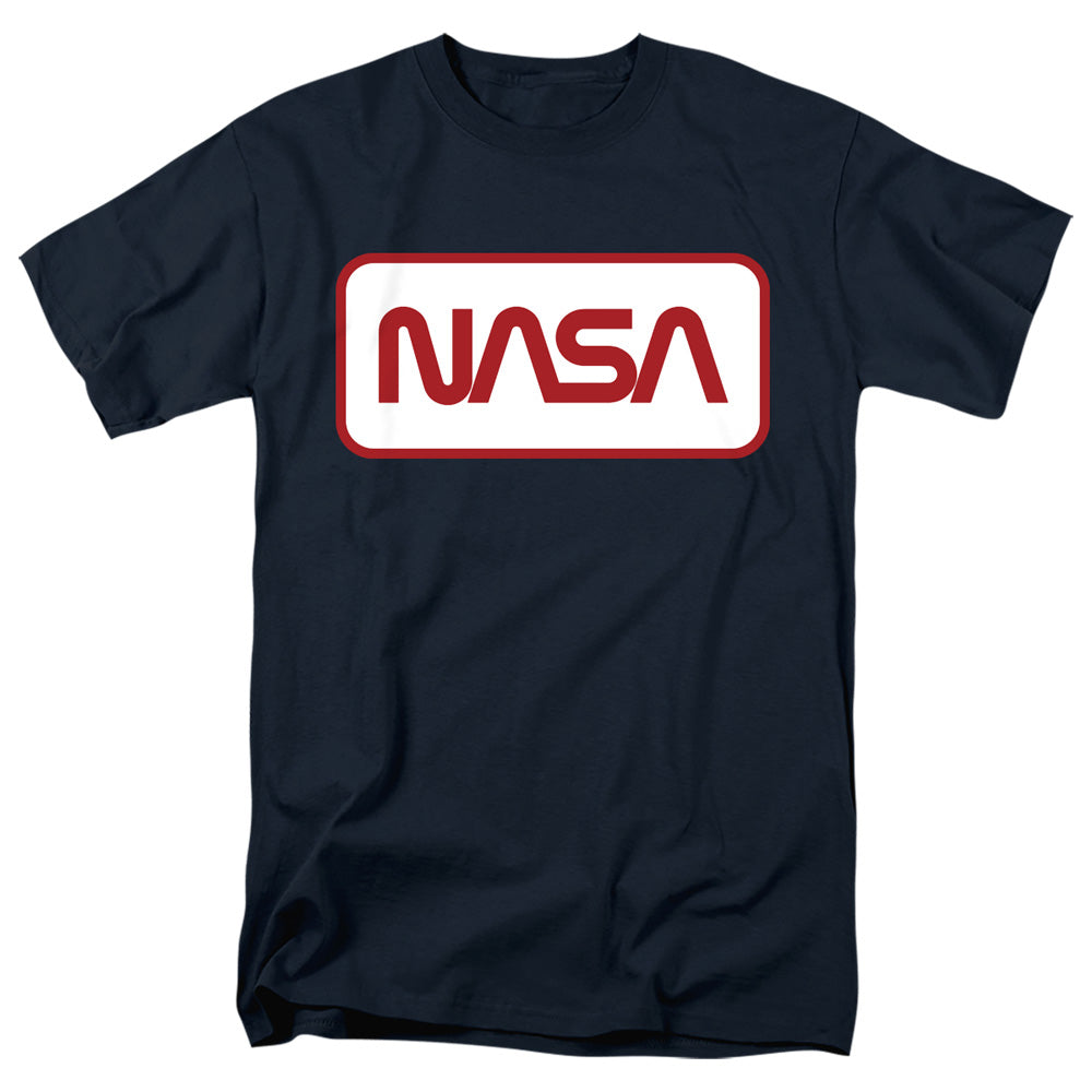 Nasa Rectangular Logo Mens T Shirt Navy