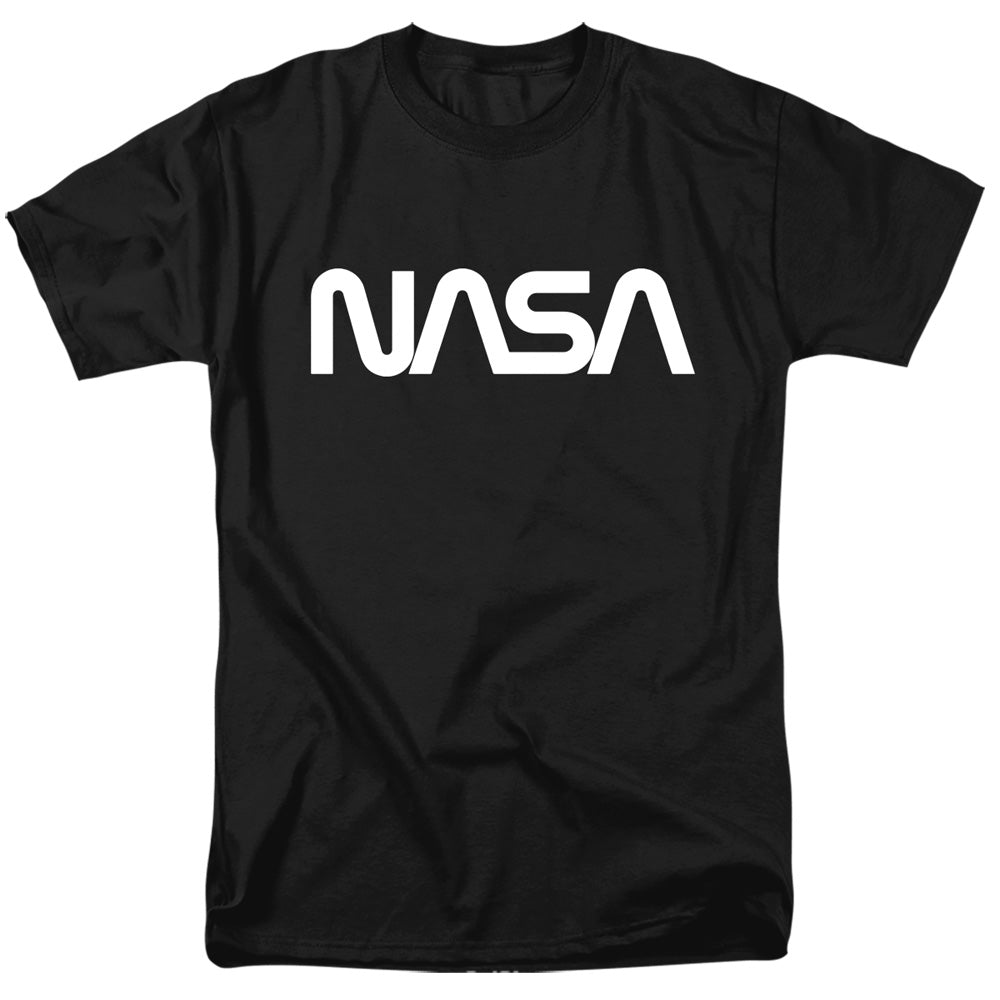 Nasa Worm Logo Mens T Shirt Black