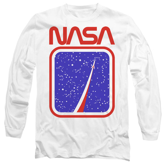 Nasa To The Stars Mens Long Sleeve Shirt White