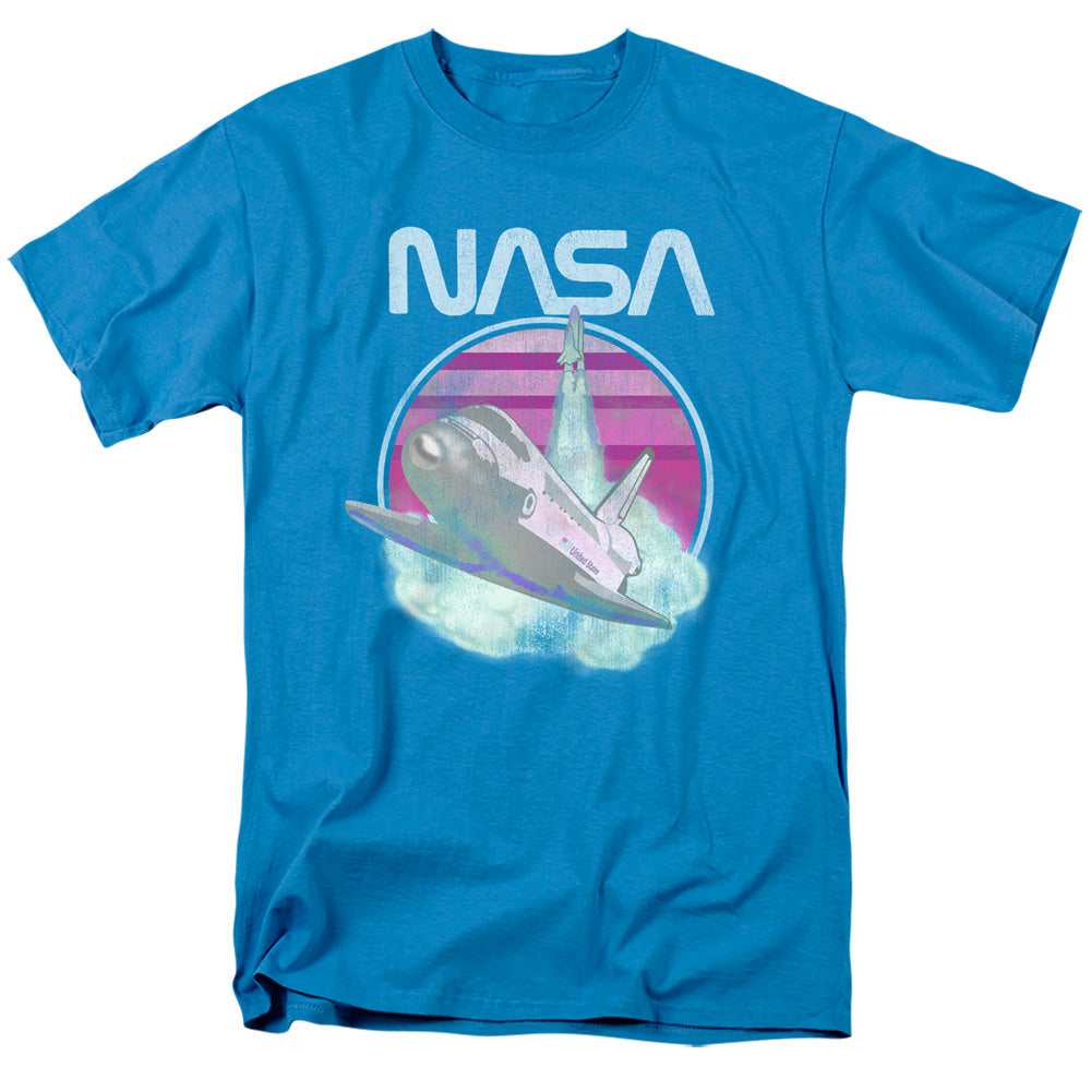 Nasa Shuttle Launch Mens T Shirt Turquoise