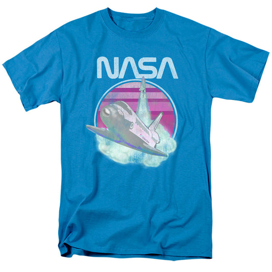 Nasa Shuttle Launch Mens T Shirt Turquoise