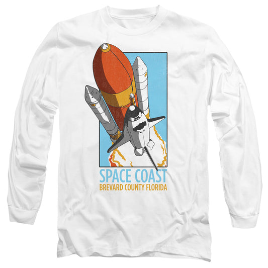 Nasa Space Coast Mens Long Sleeve Shirt White