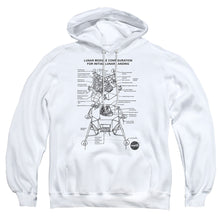 Load image into Gallery viewer, Nasa Lunar Module Diagram Mens Hoodie White
