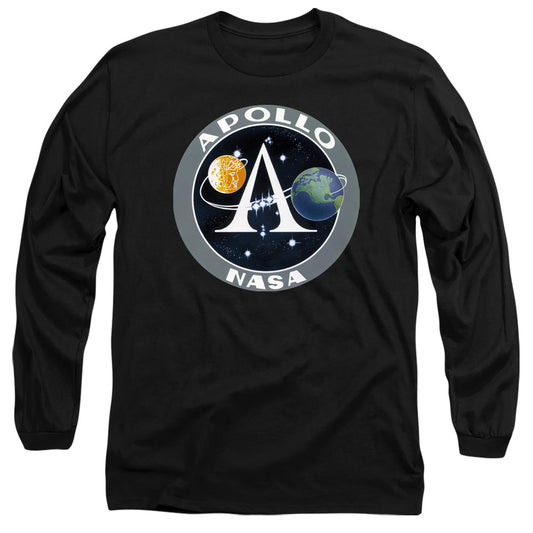 Nasa Apollo Mission Patch Mens Long Sleeve Shirt Black