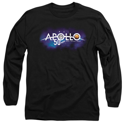 Nasa Next Giant Leap Mens Long Sleeve Shirt Black