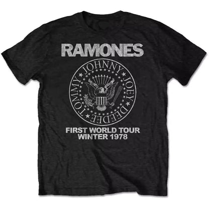 Ramones Tour 1978 Band First World Tour Mens T Shirt Black