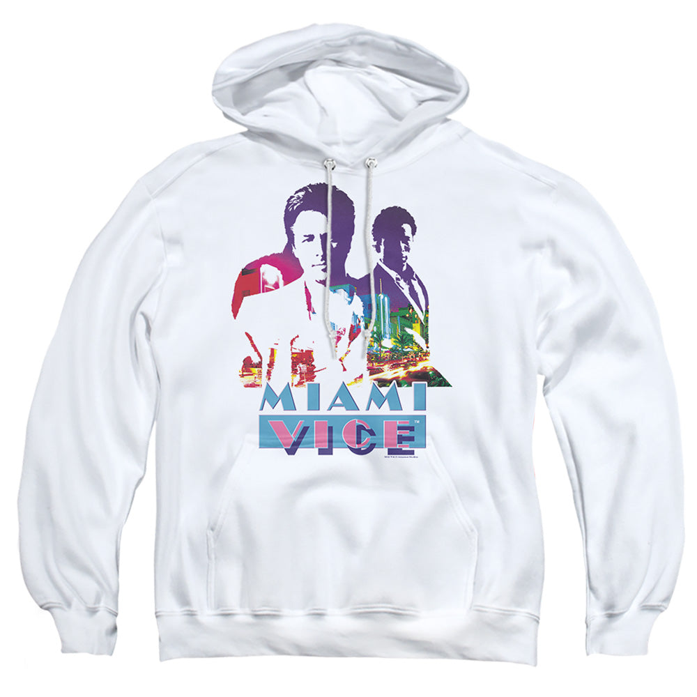 Miami Vice Crockett And Tubbs Mens Hoodie White