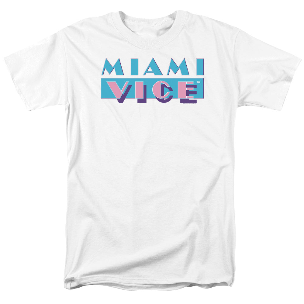 Miami Vice Logo Mens T Shirt White