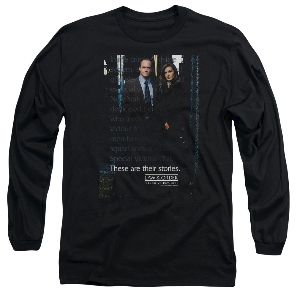 Law And Order Svu Svu Mens Long Sleeve Shirt Black Officially Licensed