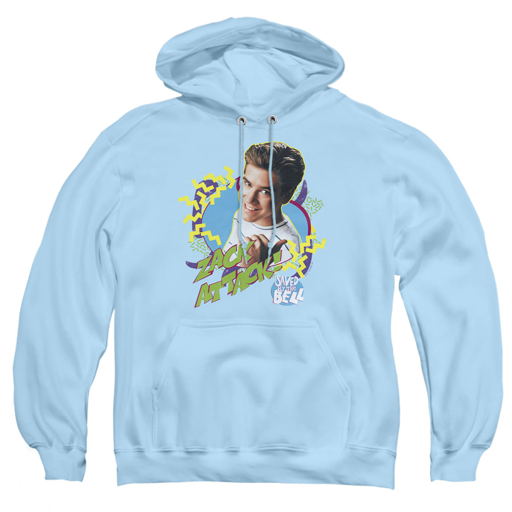 Saved By The Bell Zack Attack Mens Hoodie Light Blue