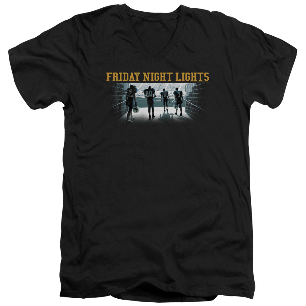 Friday Night Lights Game Time Mens Slim Fit V Neck T Shirt Black