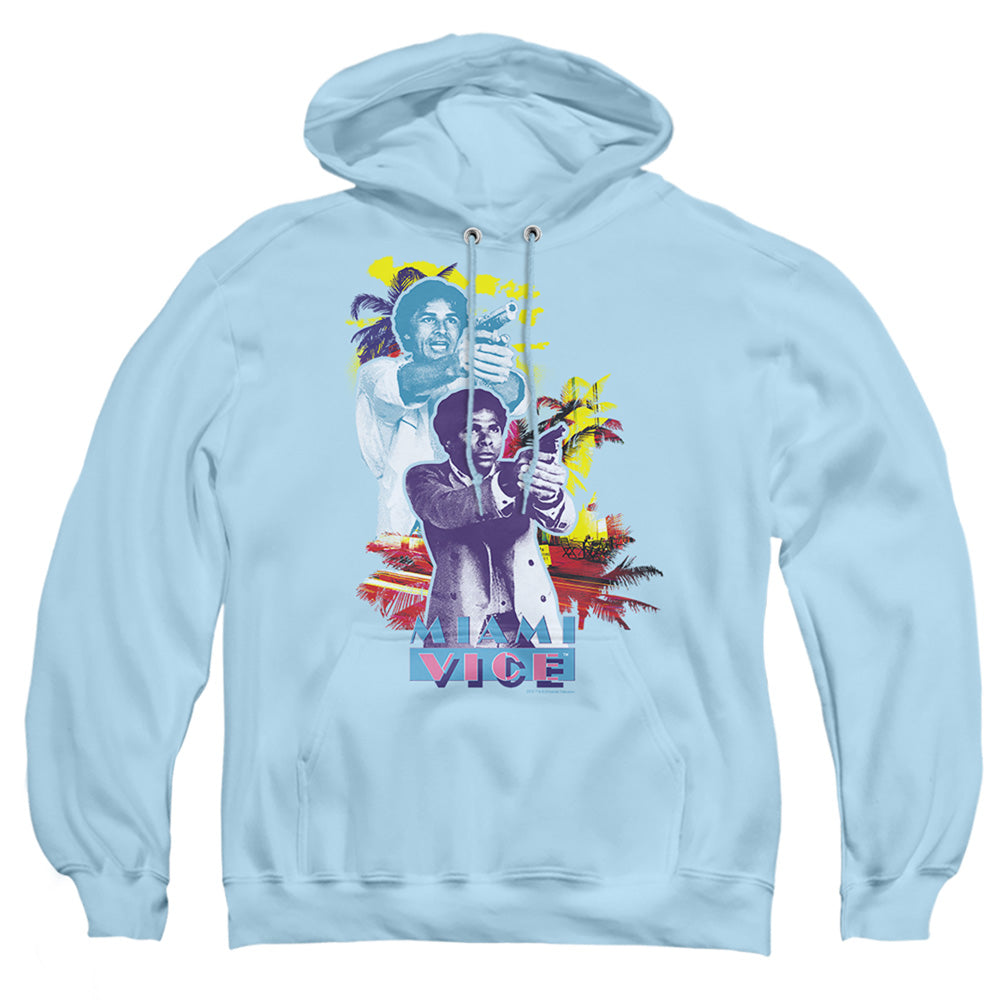 Miami Vice Freeze Mens Hoodie Light Blue