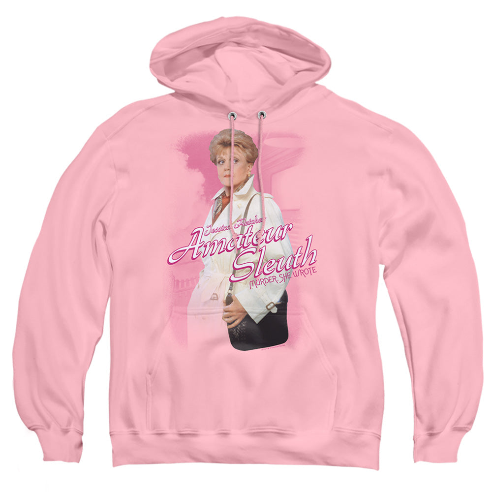 Murder She Wrote Amateur Sleuth Mens Hoodie Pink