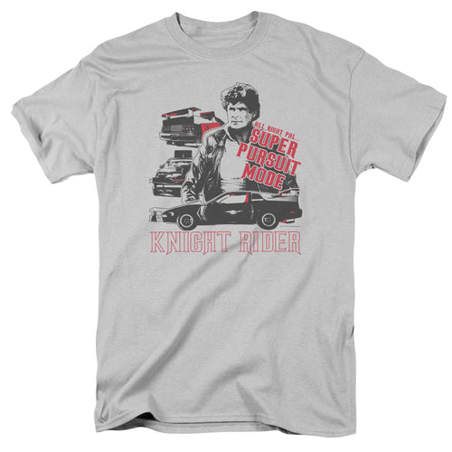 Knight Rider Super Pursuit Mode Mens T Shirt Silver