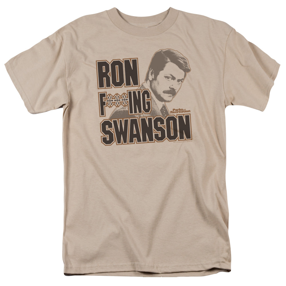 Parks And Rec Ron F***Ing Swanson Mens T Shirt Sand