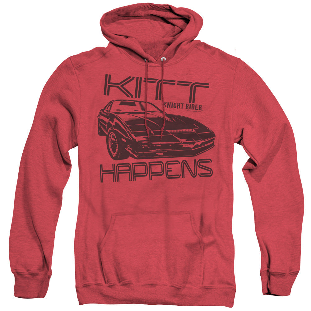 Knight Rider Kitt Happens Heather Mens Hoodie Red
