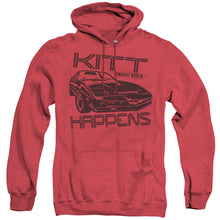 Load image into Gallery viewer, Knight Rider Kitt Happens Heather Mens Hoodie Red
