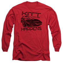 Load image into Gallery viewer, Knight Rider Kitt Happens Mens Long Sleeve Shirt Red Officially Licensed
