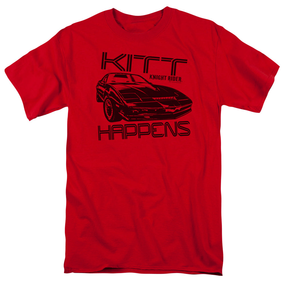 Knight Rider Kitt Happens Mens T Shirt Red