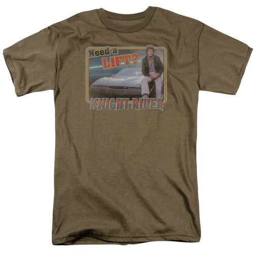 Knight Rider Lift Mens T Shirt Safari Green