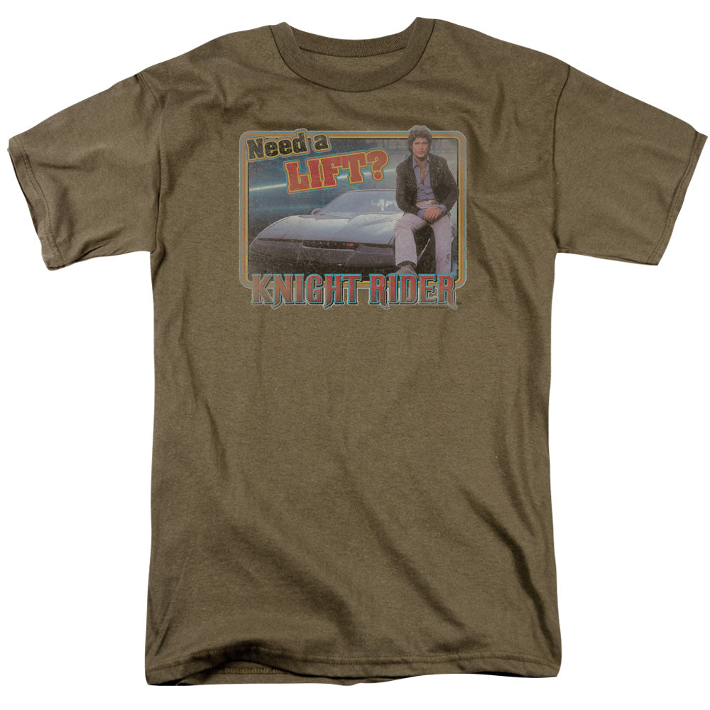 Knight Rider Lift Mens T Shirt Safari Green