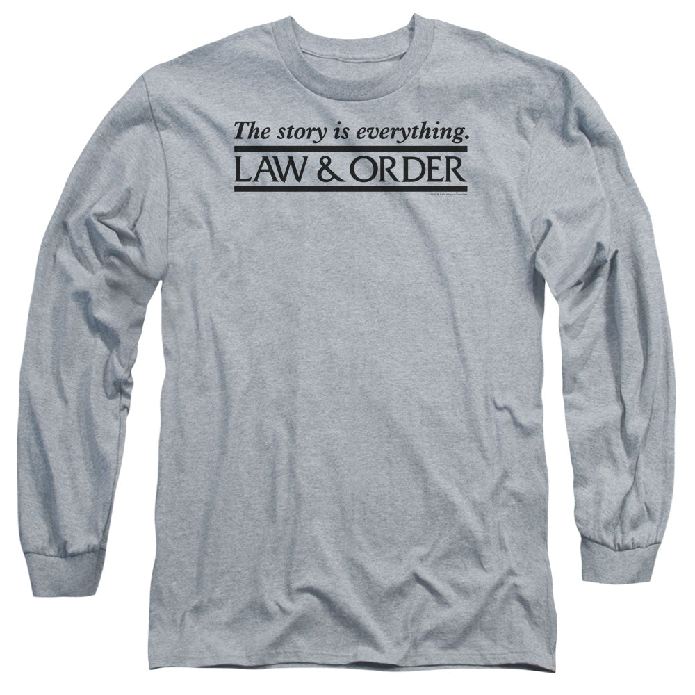 Law And Order Story Mens Long Sleeve Shirt Athletic Heather Officially Licensed