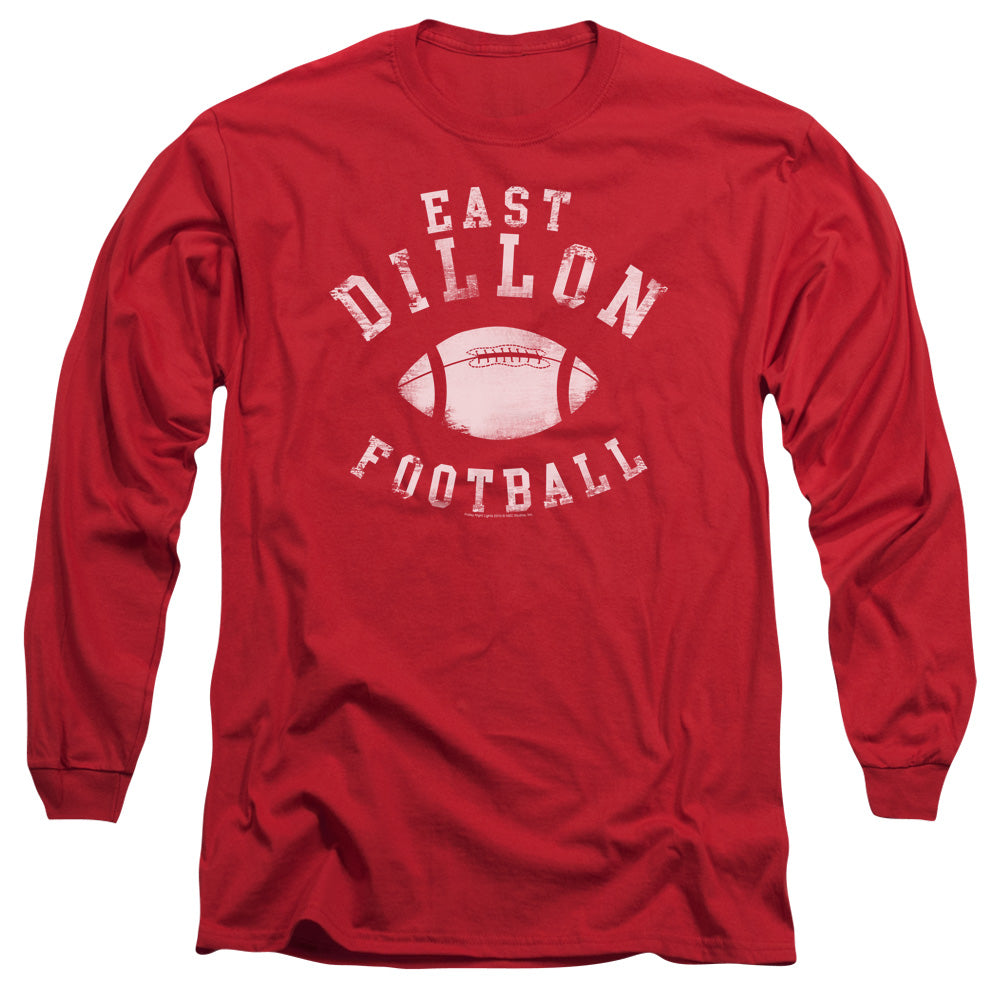 Friday Night Lights East Dillon Football Mens Long Sleeve Shirt Red Officially Licensed