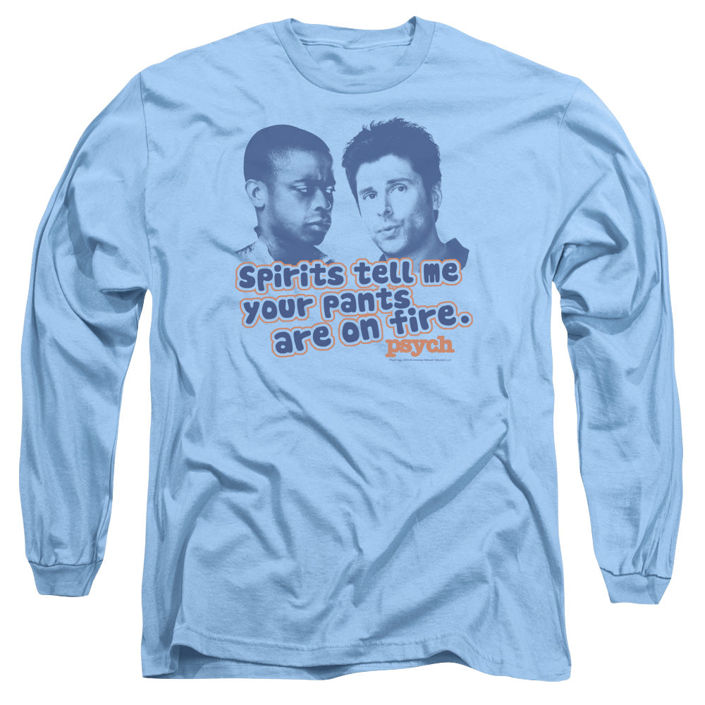 Psych Pants On Fire Mens Long Sleeve Shirt Carolina Blue