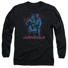 Load image into Gallery viewer, Airwolf Graphic Mens Long Sleeve Shirt Black Black
