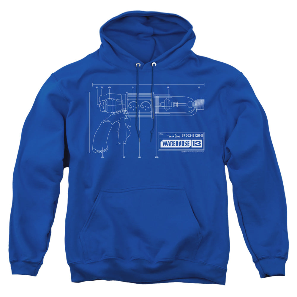 Warehouse 13 Tesla Gun Mens Hoodie Royal