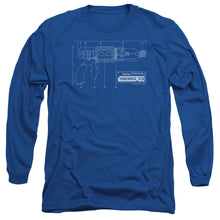 Load image into Gallery viewer, Warehouse 13 Tesla Gun Mens Long Sleeve Shirt Royal Blue

