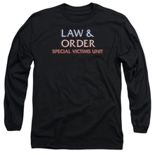 Load image into Gallery viewer, Law And Order Svu Logo Mens Long Sleeve Shirt Black Officially Licensed
