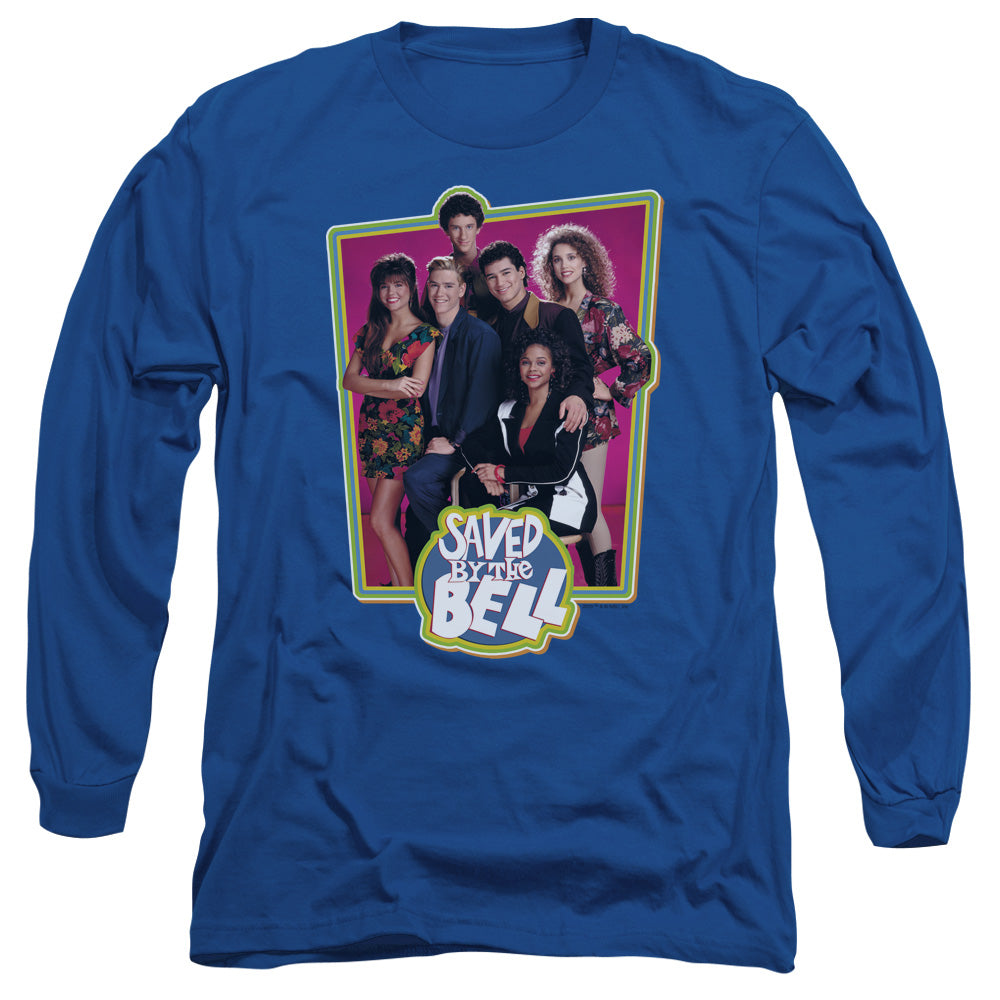Saved By The Bell Saved Cast Mens Long Sleeve Shirt Royal Blue